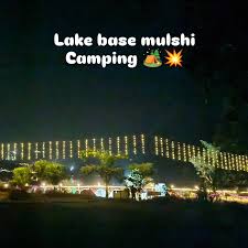 Mulshi lake camping in monsoon near Pune – tents and dam views